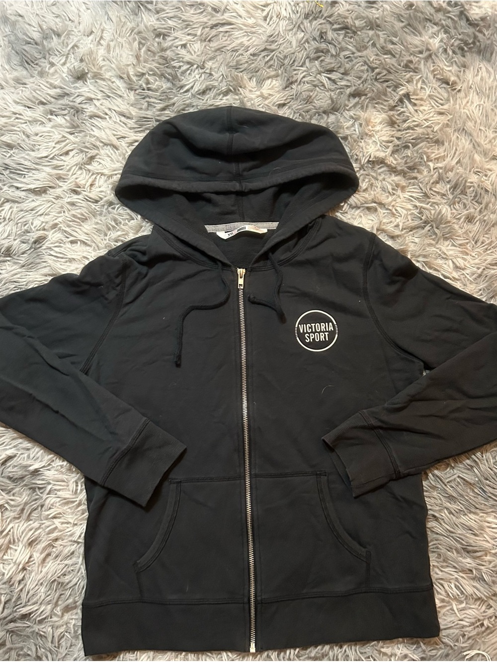 Victoria's Secret Black VSX Sport Zip Hoodie